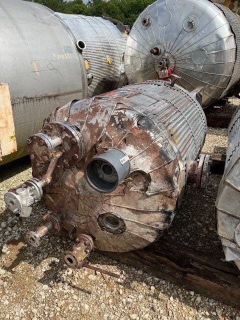 379 gallon Alloy Fabricators, 304 Stainless Steel jacketed pressure tank, dished top & bottom, 1991 - Image 9