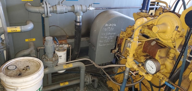 95 HP Gardner Denver #837, rotary vane compressor, 1-stage, 1800 RPM, Caterpillar G3304NA NG engine, J48A-6 - Image 10