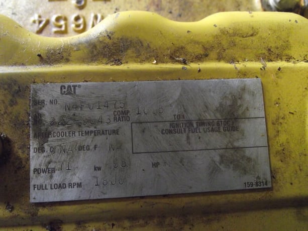 95 HP Sullair #02250141-466, rotary vane compressor, 1-stage, 1800 RPM, Caterpillar G3304NA NG engine, 2005 - Image 7
