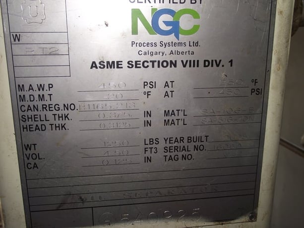95 HP Sullair #02250141-466, rotary vane compressor, 1-stage, 1800 RPM, Caterpillar G3304NA NG engine, 2005 - Image 9