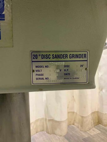 20" Pro Cut #RB70DS20, disc sander, 2 HP, 220 V., 2003 - Image 4