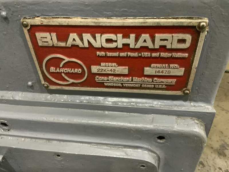 Blanchard #22K-42, vertical spindle rotary surface grinder, 42" chuck, 48" swing, coolant - Image 7