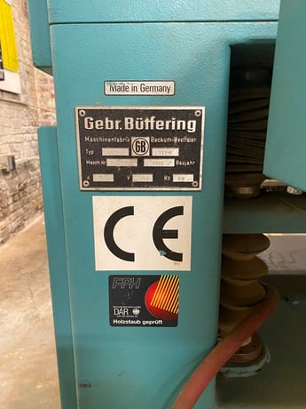 44" Butfering #ECO-111-E, Wide Belt Sander, single belt, dedusting brush, 1997 - Image 3