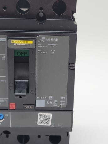 150 Amps, Square D, JGL26150LW, PowerPact Feed-Thru Circuit Breaker, 600VAC 2P 1PH - Image 4