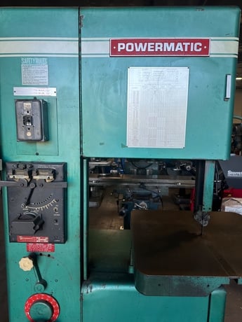 20" Powermatic #87, vertical bandsaw, 1/8"-1"band width, 40-4500 FPM, 24" x24"table, 2 HP - Image 5