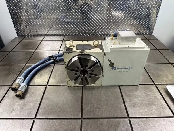 8.267" Hardinge #LP210, CNC rotary table, 2" bore, A2-5, 2 HP, Fanuc P3 servo motor, 2018 - Image 2