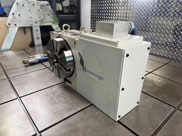 8.267" Hardinge #LP210, CNC rotary table, 2" bore, A2-5, 2 HP, Fanuc P3 servo motor, 2018 - Image 5