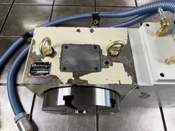 8.267" Hardinge #LP210, CNC rotary table, 2" bore, A2-5, 2 HP, Fanuc P3 servo motor, 2018 - Image 9