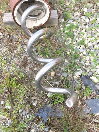 8" diameter x 13' long, Fexicon, heavy duty Stainless screw conveyor, bar stock screw design - Image 10