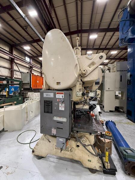 60 Ton, Minster #6SS, 6" stroke, 14" Shut Height, 2.75" adjustment, 32" x 21" bed, 24" x 14" ram, 60 SPM, 1986 - Image 4