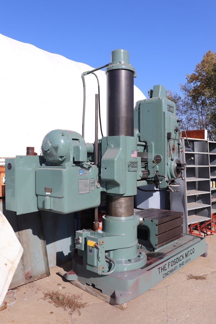 5' -15" Fosdick #Economax, Radial Arm Drill, 70"/26" spindle radius, 18" spindle travel, 20-1406 RPM, 440 V - Image 2