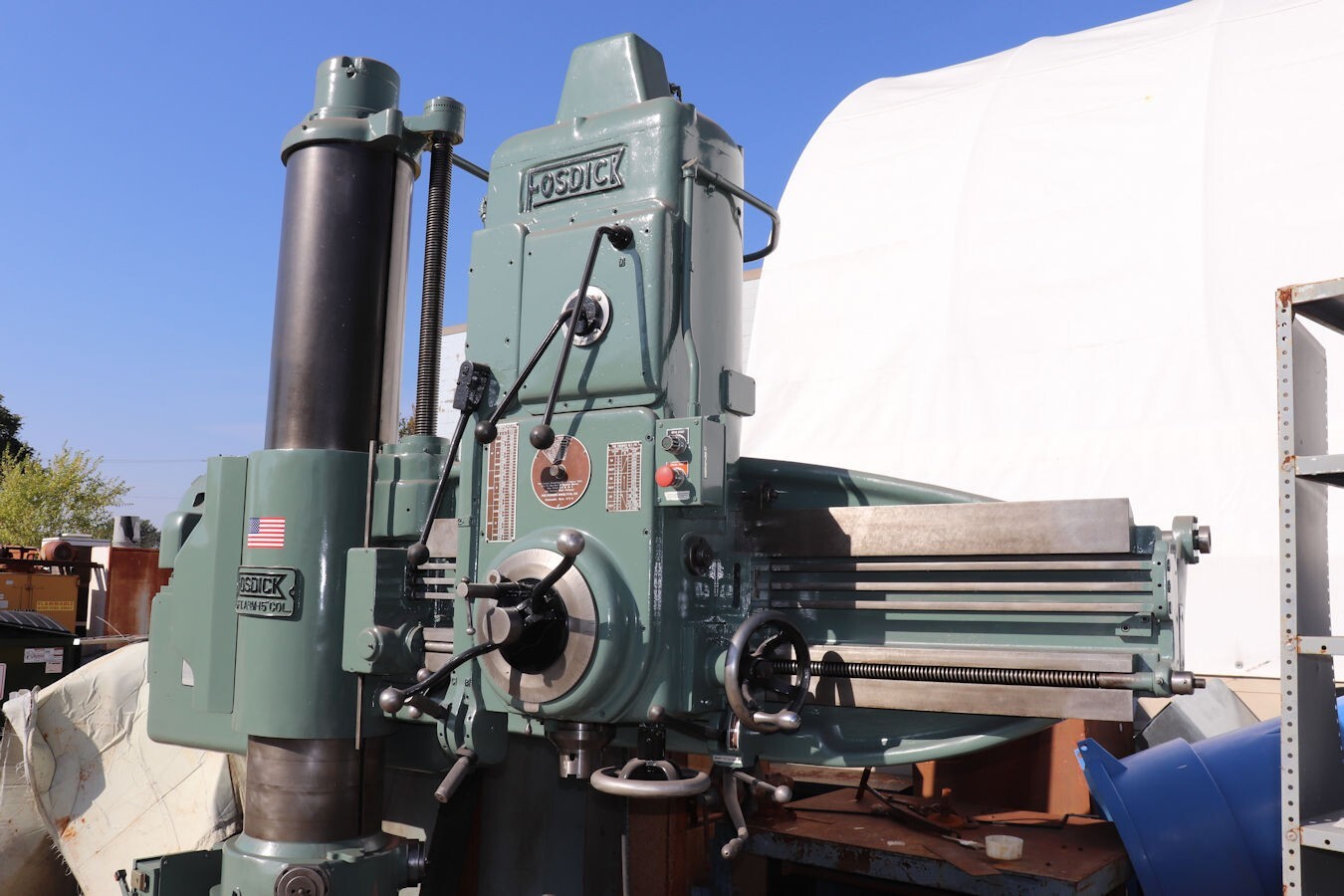 5' -15" Fosdick #Economax, Radial Arm Drill, 70"/26" spindle radius, 18" spindle travel, 20-1406 RPM, 440 V - Image 3
