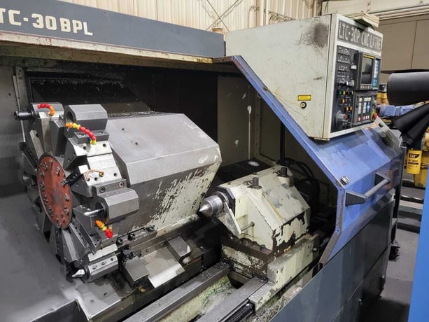 Leadwell #LTC-30BPL, 25.6" swing, 12" chuck, 3-jaw, 3" bar, 40" centers, 18.9" dia., 54" lgth, A2-8, 12 - Image 7