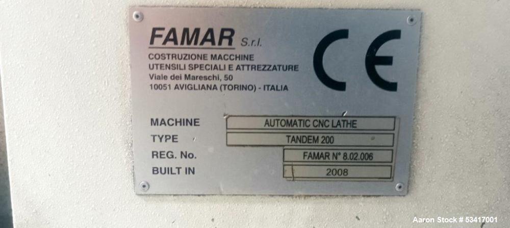 Famar #Tandem-200, Automatic CNC Lathe, 5.9" max diameter, 12.5" X & 10" Z work strokes, 90 MPM X, 60 MPM Z - Image 10
