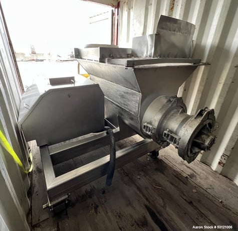 Wolfking #B400-HD, Meat Grinder, Stainless Steel, 17" width x 52" L x 20" deep Trough, 12" diameter x 54" L - Image 1