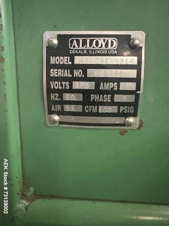 Alloyd #18S-1216, Automatic Carousel Style Blister Sealer, 10-20 cycles/min., 14" x 18" max card size, 55 CFM - Image 8