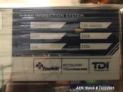 Techik #TXR-6080Shut Height, X-Ray Inspection System, 600 mm Width, 300 mm inspection height, 10-40 m/min. - Image 3