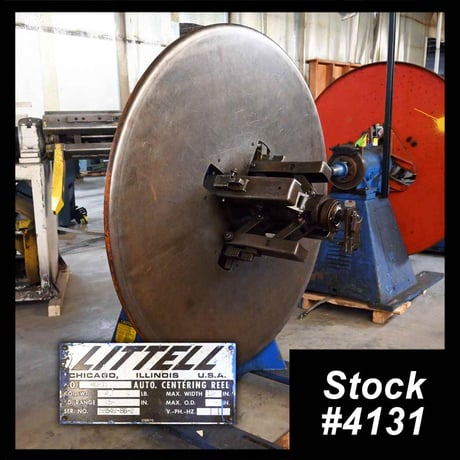 4000 lb. Littell #40-12, single uncoiler, 12" width, 60" outside dimensions, 15"-20" ID, 4-arm manual - Image 1