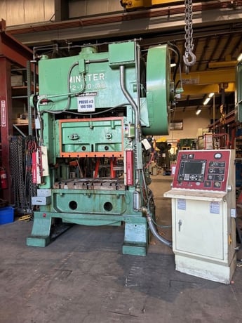 100 Ton, Minster #P2-100-48 Piecemaker, straight side double crank press, 4" stroke, 20" Shut Height, S/N - Image 1