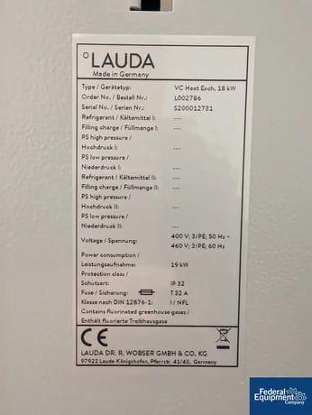 Lauda Variocool #HC-18000HE, circulation chiller, order#L002786, 460 volt, CE design, S/N S200012731, unused - Image 2