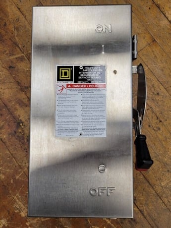 60 Amp. Square D, H322NDS, Safety Disconnect Switch, 240VAC 3P 3PH Type 3R 4X Stainless - Image 3