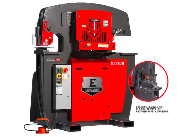 Edwards #10233522, ironworker, 100 ton, with Powerlink & 10" brake, 11" throat, 7.5 HP, new - Image 3