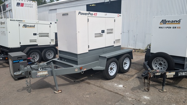 36 KW Airman PowerPro #MMD-SDG45S-8E1, diesel generator, sound attenuated enclosure, 240/480 Volts, 6249 - Image 1