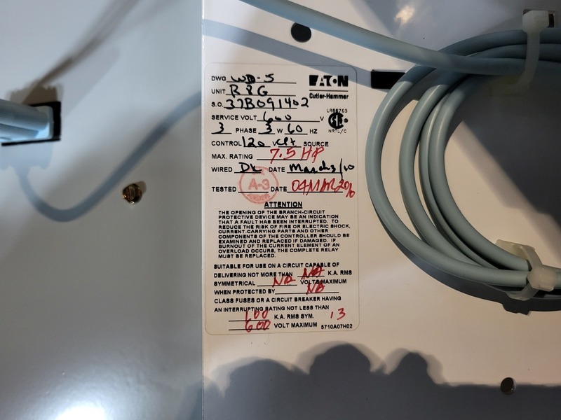 7.5 HP Eaton, SVX005A1-5A4N1, variable frequency drive, 600 Volts, 10 amps, like new - Image 6