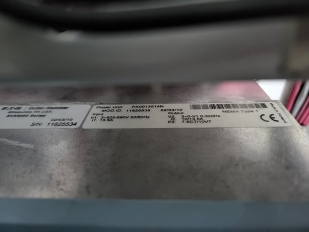 10 HP Eaton, SVX007A1-5A4N1, variable frequency drive, 600 Volts, 13.5 amps, like new - Image 8
