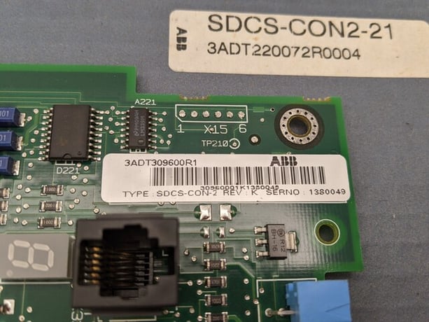 ABB #SDCS-CON-2, Converter Control Circuit Board 3ADT220072R0004 Drive Spare Part - Image 3