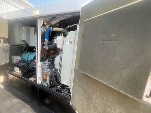56 KW Multiquip #DCA70SSIU4f, diesel generator, sound attenuated enclosure, trailer tank, 240/480 Volts, 6843 - Image 7
