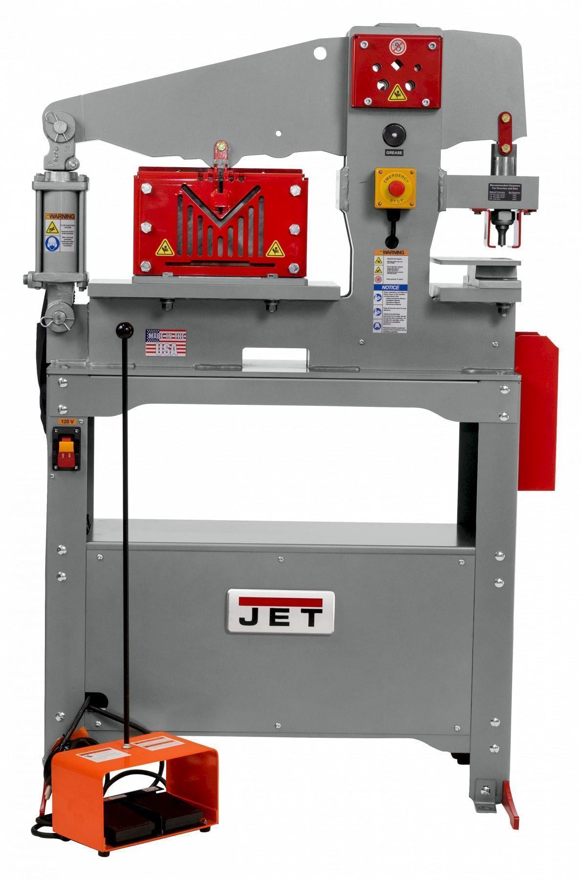 3" x 3" x 1/4" Jet #JIW-45T, ironworker, 45 Ton, 3500 RPM, 5.75" throat, 1.5" stroke - Image 1