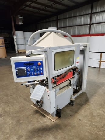 Ogden PUR Laminating Line, hopper feeder, glue applicator, drum melter, manual cut of saw, 2021 - Image 5