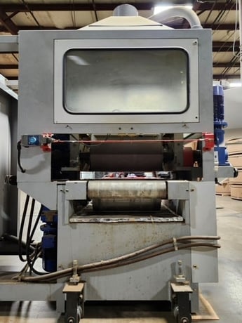 Ogden PUR Laminating Line, hopper feeder, glue applicator, drum melter, manual cut of saw, 2021 - Image 6
