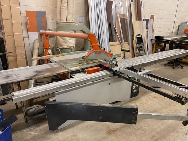 Silver #SF-45A, sliding table saw, 10', 8.5 HP, locks for easy panel loading in any position, 2010 - Image 1