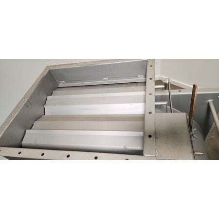 4112 cfm @ 7 S.P., Cincinnati Fan #SQAF-240, square airfoil blower, 5 HP, 24" wheel, 27" inlet - Image 4