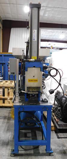 Edward Segal #AO-10, 1/4" riveter, 2 hoppers, 2 vibratory feeders, double head design, pneumatic heads, foot - Image 3