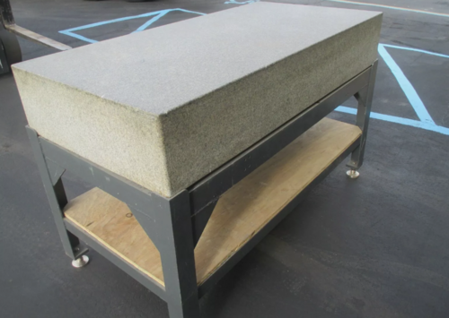 30" x 60" x 10" Rahn Gray Granite Surface Plate with heavy duty steel leveling stand - Image 7