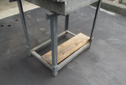 24" x 3 6" x 6" DoAll used black granite surface plate on heavy duty steel leveling stand - Image 2