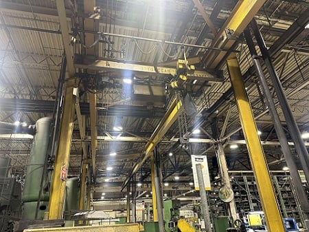 3 Ton, Budgit overhead free standing crane system, 14' wide x 130' long - Image 4