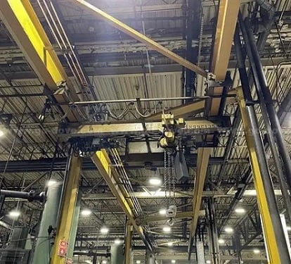 3 Ton, Budgit overhead free standing crane system, 14' wide x 130' long - Image 8
