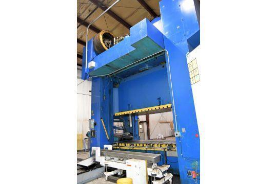 500 Ton, Komatsu #E2P-500, straight side metal stamping press, 11.8" stroke, 41.7" Shut Height, 1988 - Image 4