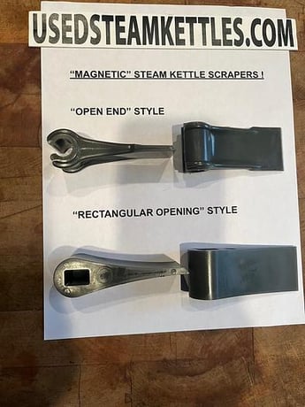Magnetic Detectable Steam kettle scraper, 1.5" width x 3.5 L, 2 styles available, new 2024 - Image 1