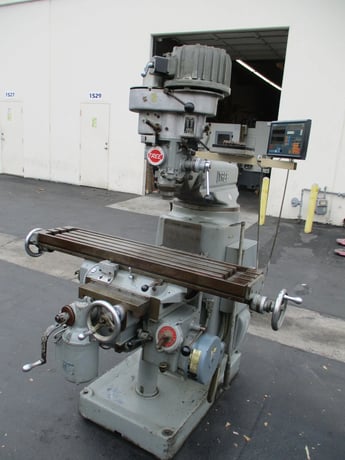 Tree #2UVRC, vertical mill, variable speed, 10.5"x42"table, 1.5 HP, 2-Axis digital read out,power feed - Image 2