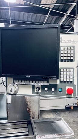 Milltronics #MB-19M-B, CNC bed mill, 13" x50" tbl., 7.5 HP, 4000 RPM, #40, 4-Axis, Centurion 6, power draw - Image 2