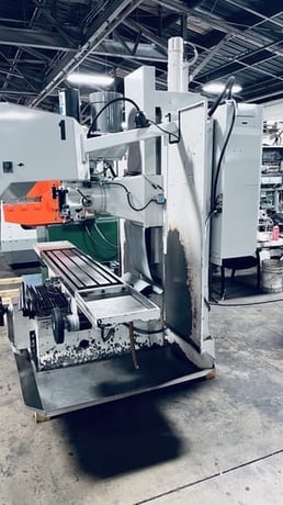Milltronics #MB-19M-B, CNC bed mill, 13" x50" tbl., 7.5 HP, 4000 RPM, #40, 4-Axis, Centurion 6, power draw - Image 8