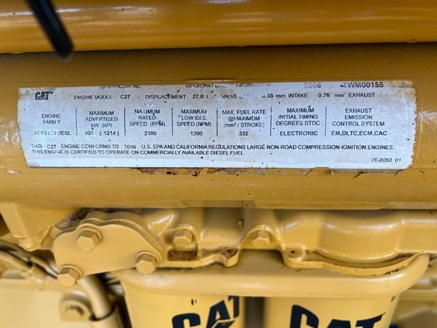 875 HP Caterpillar #C27 Power Unit, 2100 RPM, Tier 2, 6773 hours, 2006 - Image 4