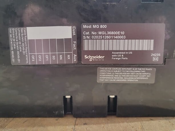 800 Amps, Square D, MGL36800E10, PowerPact I-Line Circuit Breaker, 600V 3P - Image 8