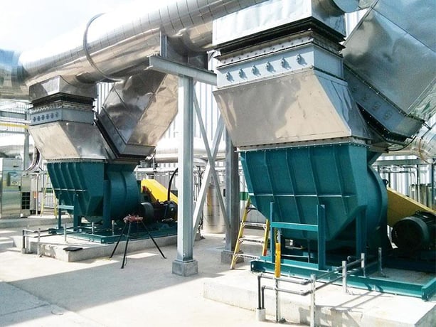 53000 cfm, Twin City #445/BCS, Blower/Fan/Motor, 73.5" x 24.5" diameter Inlet, 47.5" x 35.5" outlet, 2231 max - Image 1