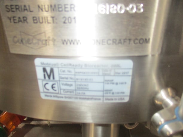 Mobius CellReady 200 L Bioreactor Disposable Mixing System with Control Box, 150 psi @ 150°F - Image 4